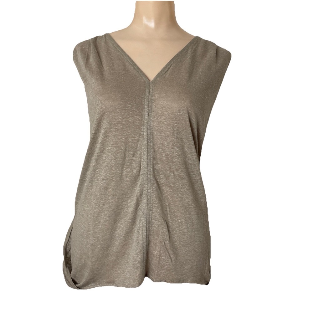 NWT Anthropologie Amadi size XS Linen Gina Top Boho tan color sleeveless